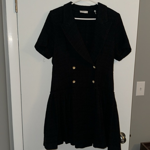 Sandro Short Tweed Coat Dress - Picture 3 of 5